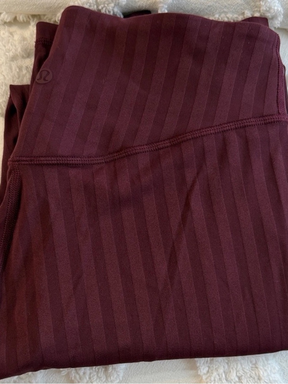 lululemon athletica Ribbed Burgundy Leggings